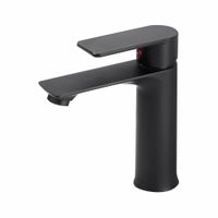 Black Taps Basin Mixer